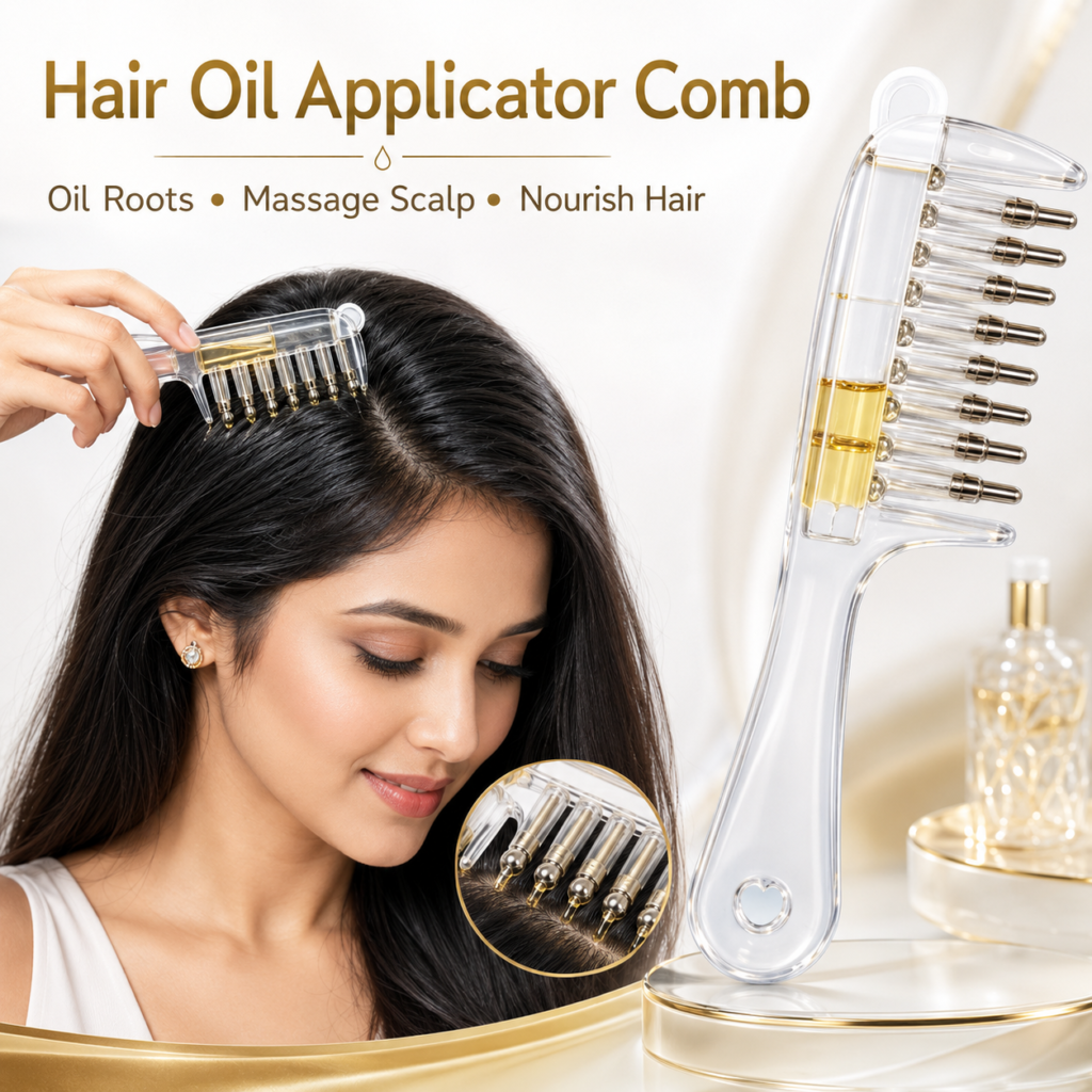 Hair Comb with Oil Applicator